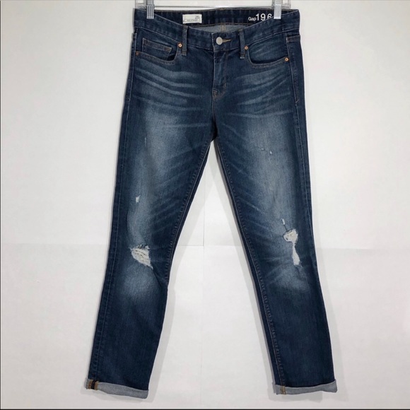 New Gap 1969 Real Straight Distressed Blue Jeans - Picture 2 of 13